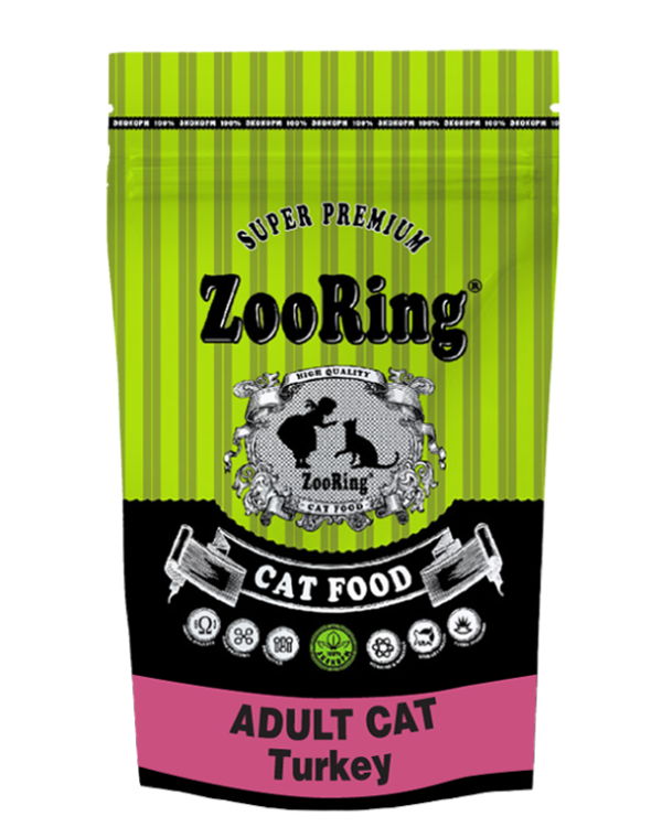 ZooRing корм для кошек Adult Cat Turkey (Индейка), 1,5 кг