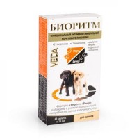 БИОРИТМ функциональный витаминно-минеральный корм для щенков, 48 табл.к по 0,5гр*5