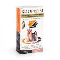 БИОРИТМ функциональный витаминно-минеральный корм для собак малых размеров, 48 табл. по 0,5гр*5