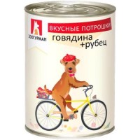 ЗООГУРМАН кон.для собак Вкусные потрошки Говядина/рубец 350гр