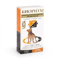 БИОРИТМ функциональный витаминно-минеральный корм для собак средних размеров, 48 табл. по 0,5гр*5