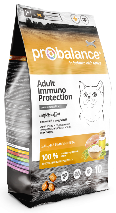 ProBalance 50PB030 Immuno Protection Корм для кошек Курица/Индейка 10кг