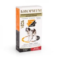 БИОРИТМ функциональный витаминно-минеральный корм для собак крупных размеров, 48 табл. по 0,5гр*5