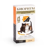 БИОРИТМ функциональный витаминно-минеральный корм для котят, 48 табл. по 0,5гр*5