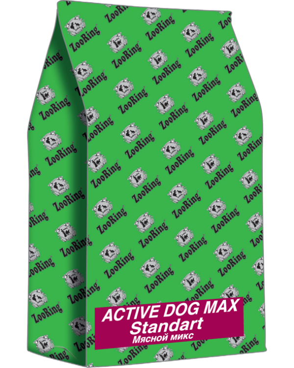 ZooRing корм для собак, Active Dog Max (Актив Дог Макси) Стандарт Мясной микс. 25/13, 20 кг