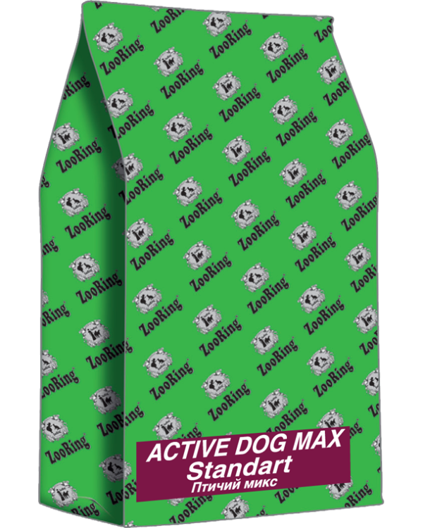 ZooRing корм для собак, Active Dog Max (Актив Дог Макси) Стандарт Птичий микс 25/13, 20 кг