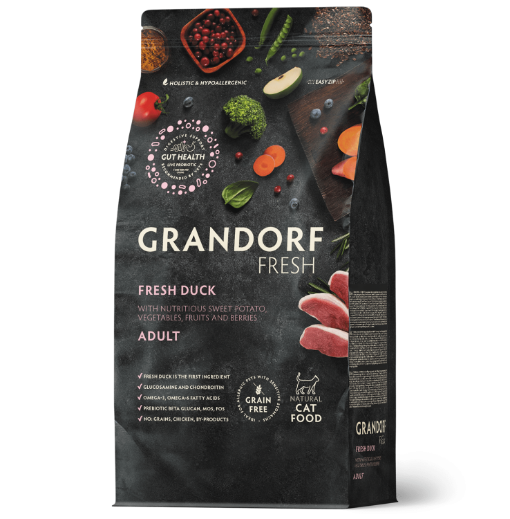 Grandorf fresh Cat Сухой корм для кошек  ADULT Duck&Sweet Potato 2 кг