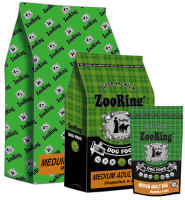 ZooRing корм для собак, Medium Adult Dog Индейка и рис 2 кг, 24/12