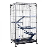 *KREDO D801 Клетка д/шинш.4-эт.выдв.поддон.укомп. 79*52*140см на колесах 20%