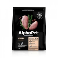 ALPHAPET SUPERPREMIUM 7 кг сухой корм для котят, беременных и кормящих кошек с цыпленком