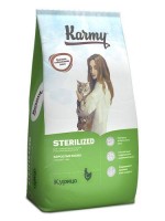 KARMY 7619/4935 сухой корм  Стерилайзд для стерилизованных кошек и кастрированных котов Курица 10кг