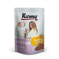 KARMY 7651/6915 KITTEN корм для котят пауч Курица в соусе 80гр