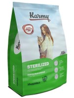 KARMY 6936/5338 сухой корм  Стерилайзд для стерилизованных кошек и кастрированных котов Индейка 1,5кг