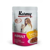 KARMY 7658/6984 ADULT корм для кошек пауч Курица в желе 80гр