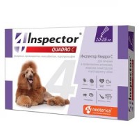 (LL) I306 INSPECTOR QUADRO инсекто-акарицидные капли от всех паразитов для собак от 10 до 25кг *40