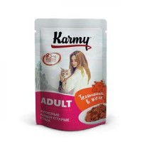 KARMY 7659/6991 ADULT корм для кошек пауч Телятина в желе 80гр