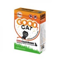 GOOD Cat FG04203 БИОошейник Антипаразитарный д/кошек от блох и клещей, оранжевый 35см*6