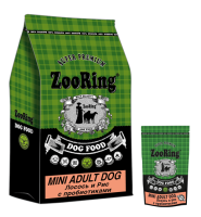 ZooRing корм для собак, Mini Adult Dog (Мини Эдалт Дог) Лосось и рис с пробиотиками  0.7 кг
