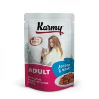KARMY 7660/7004 ADULT корм для кошек пауч Лосось в желе 80гр